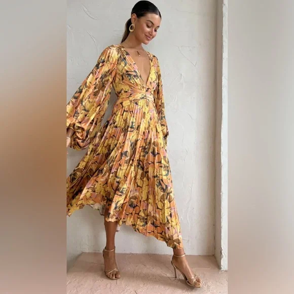 Acler Palms Dress in Kaleidoscope Floral